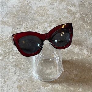 AJ Morgan Chic Oversized Bordeaux Sunglasses
